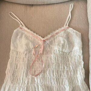 Beverly and Beck Aubrey Eyelet Tank Top